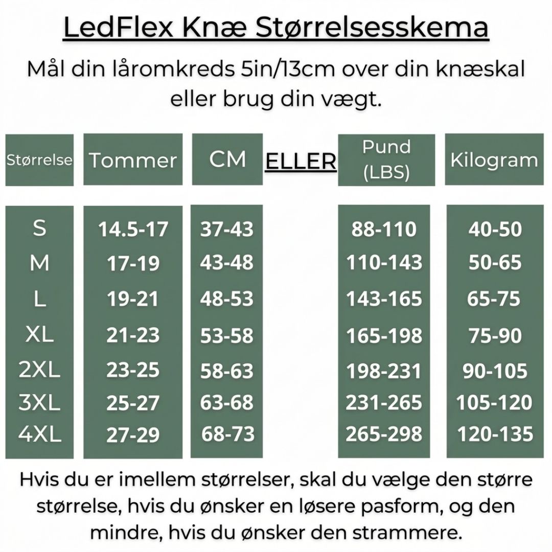 LedFlex™ Knæ – Støttebind med Silikonepude