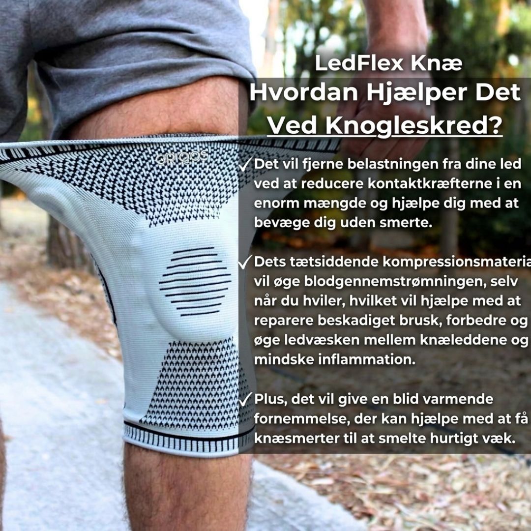 LedFlex™ Knæ – Støttebind med Silikonepude